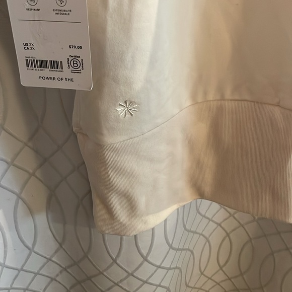 Athleta Retroterry V-Neck Seeatshirt SZ 2X - Picture 10 of 13